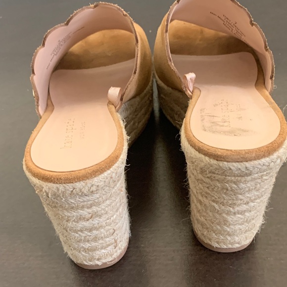 Kate Spade Toby Tan Suede Wedge Sandals. - Picture 6 of 10